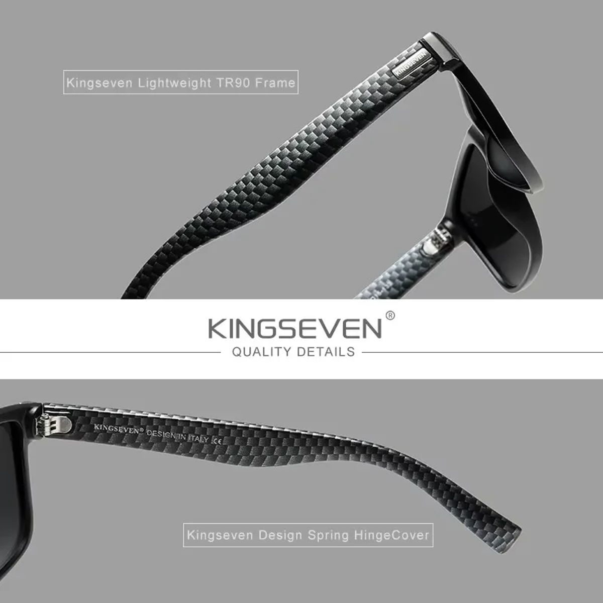 Retro Rectangle Polarized Sunglasses for Men Casual UV400 Protection