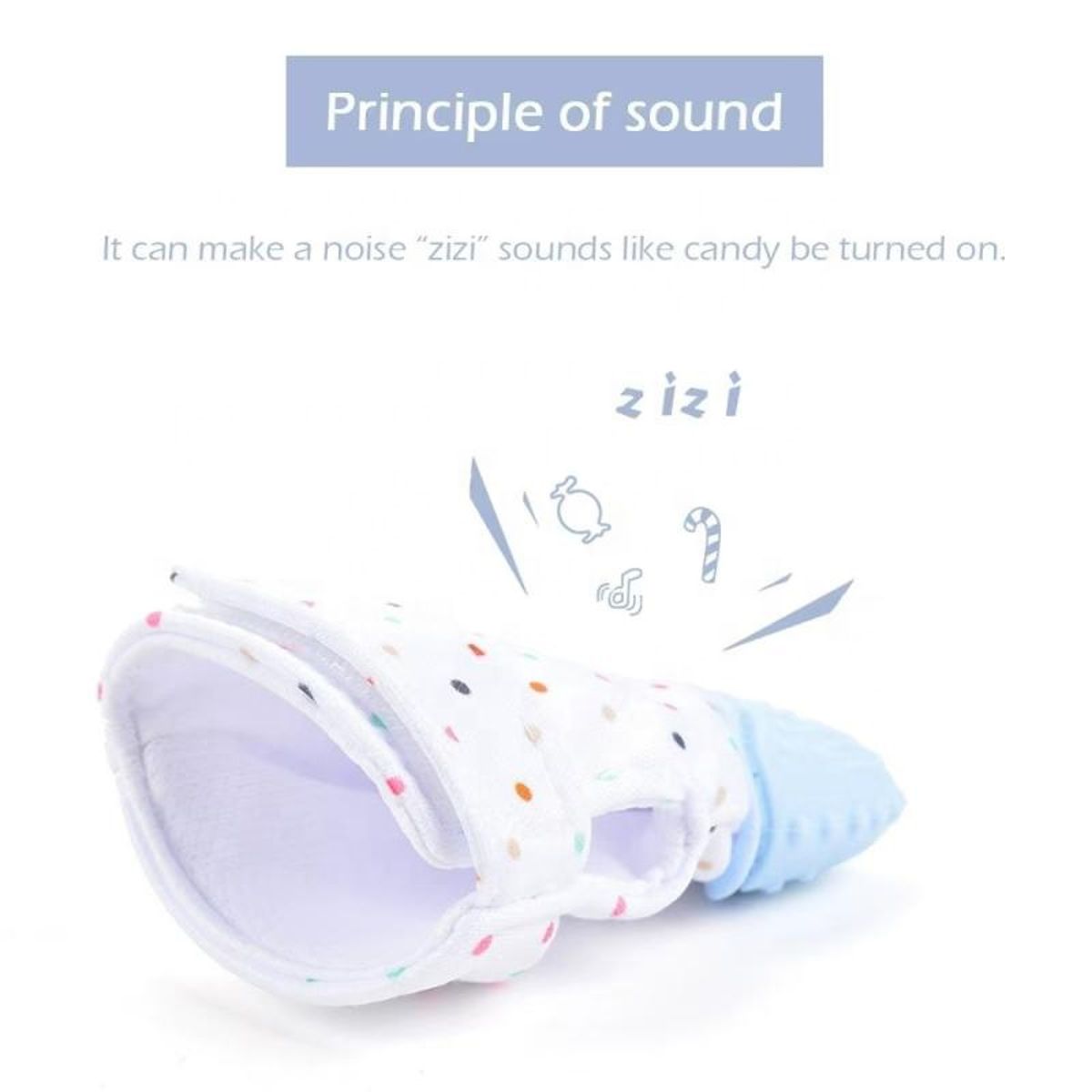 Organic 2-in-1 Baby Mitt Teether & Pacifier, BPA-Free, Non-Slip