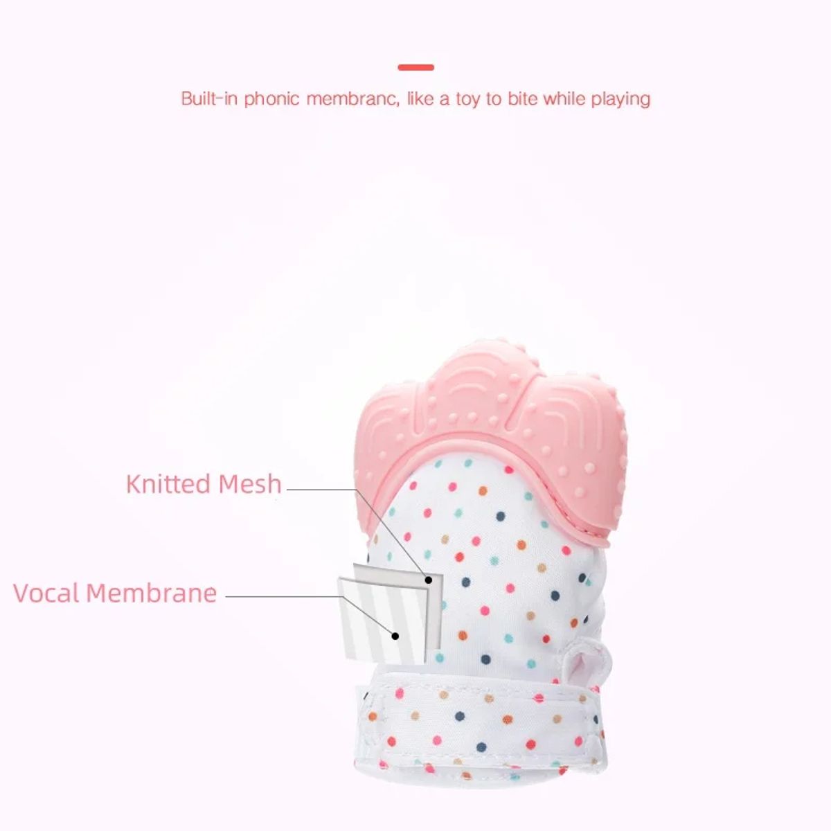 Organic 2-in-1 Baby Mitt Teether and Pacifier – BPA-Free, Non-Slip Pikkaboo - Kids's Other Accessories 5