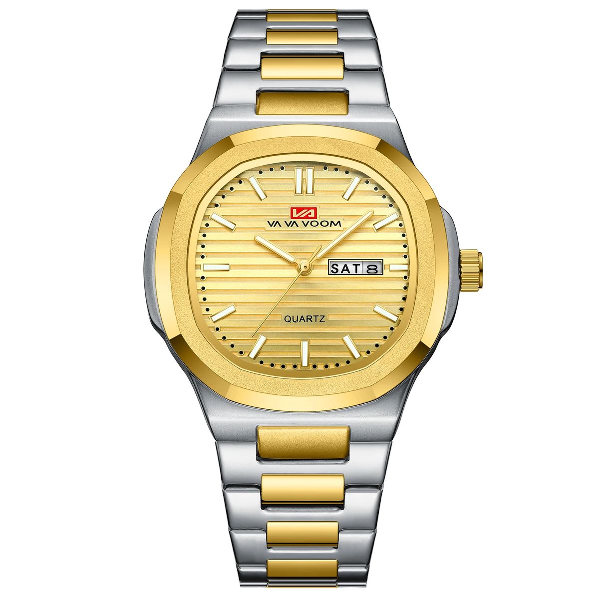 Elegant Oval Quartz Watch with Mesh Strap and Night Light Elegant Oval Quartz Watch with Mesh Strap and Night Light