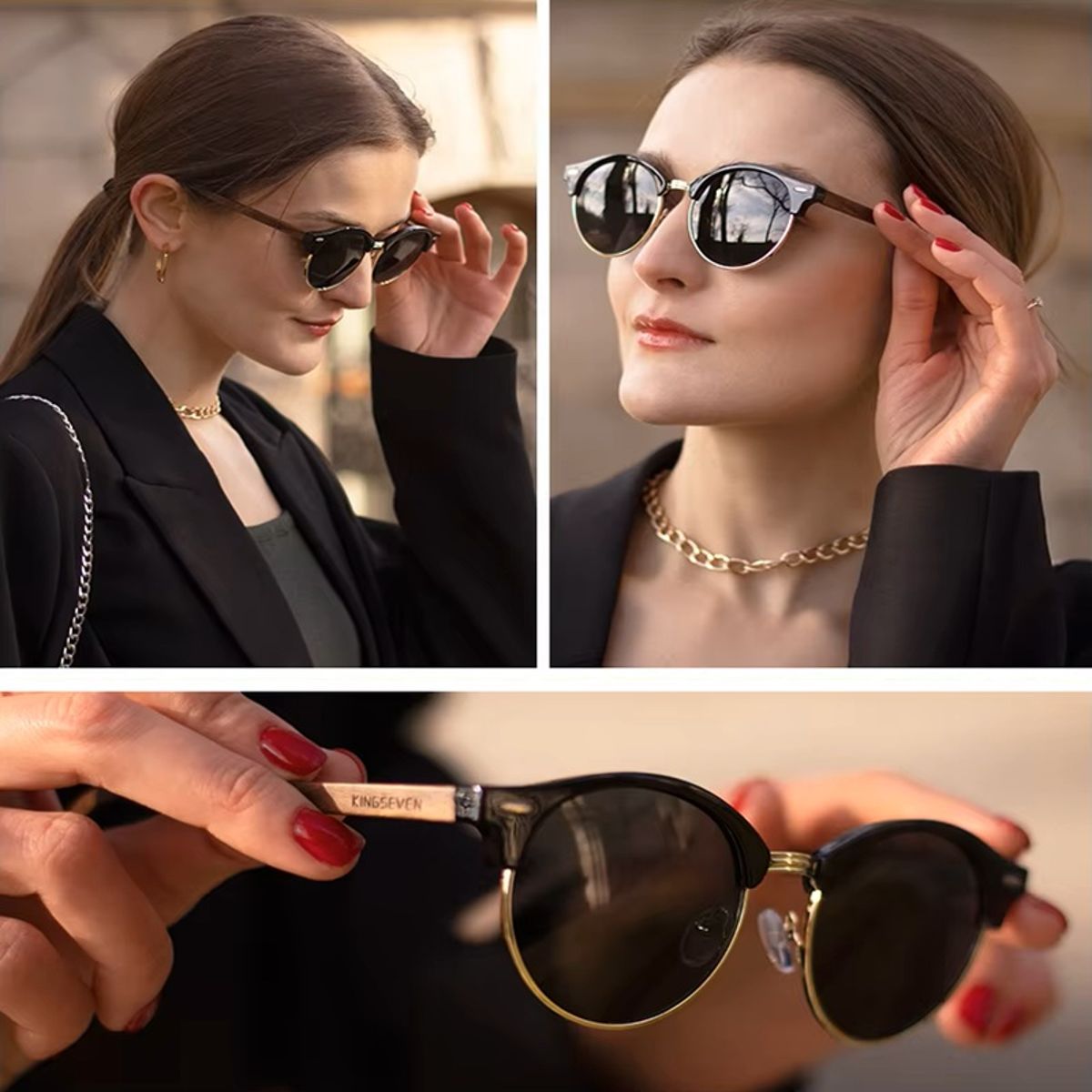Kingseven - Women's Round Sunglasses 3