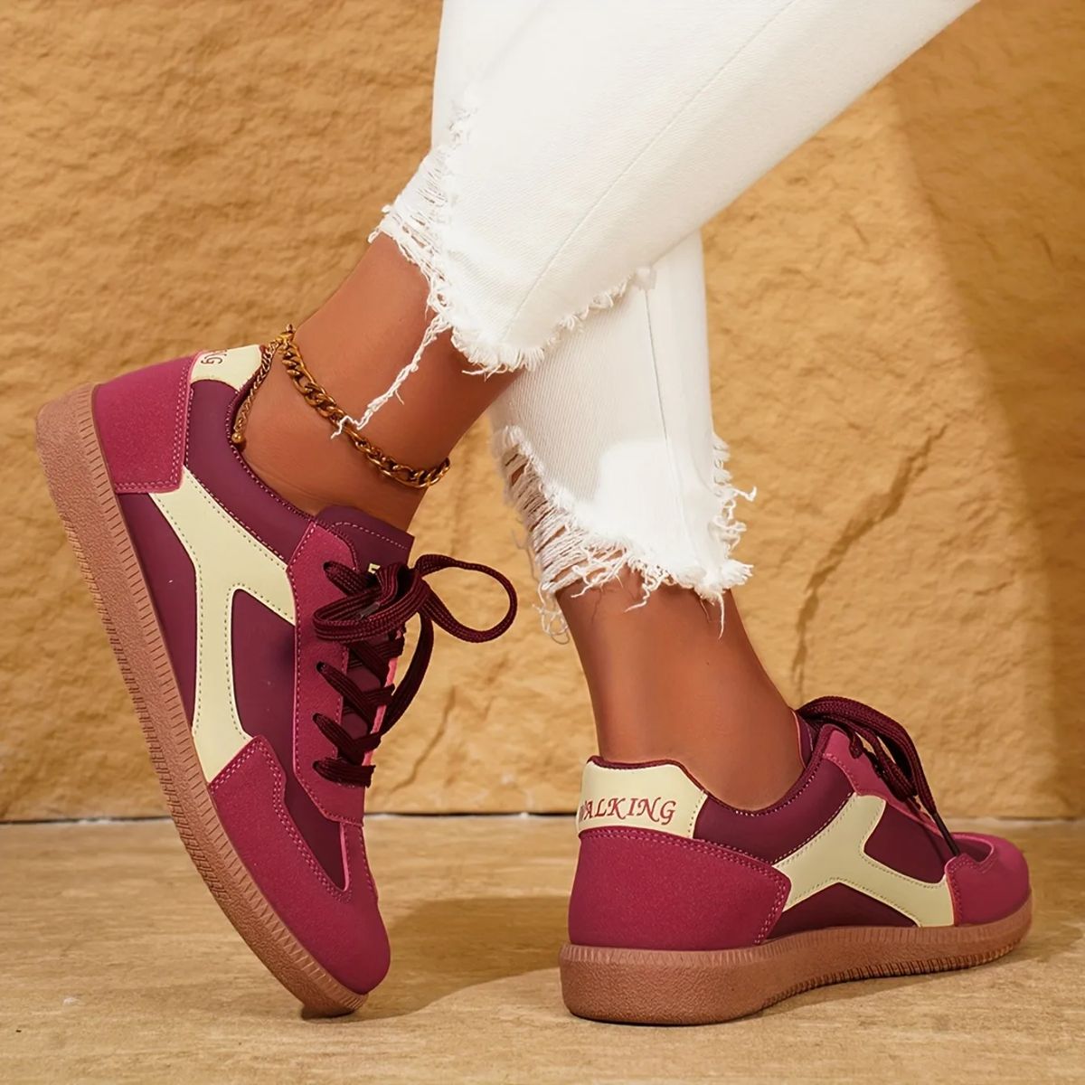 Stylish Women's Colorblock Sneakers for Comfortable Everyday Casual Wear Stylish Women's Colorblock Sneakers for Comfortable Everyday Casual Wear