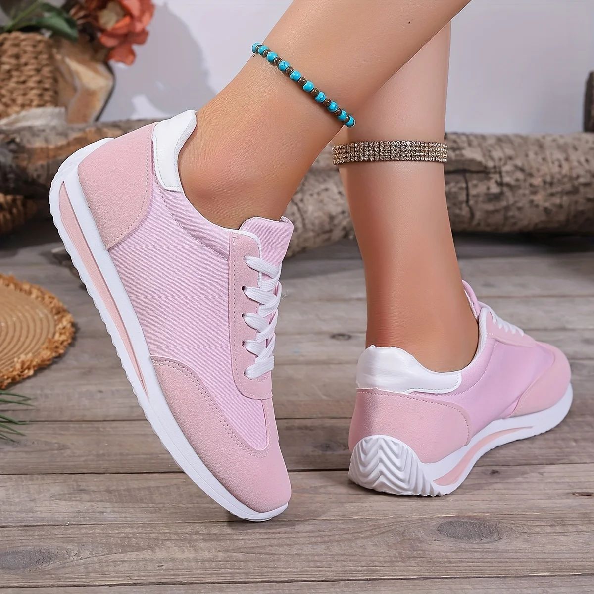 Bzqbzx - Women's Low Top Sneakers 4