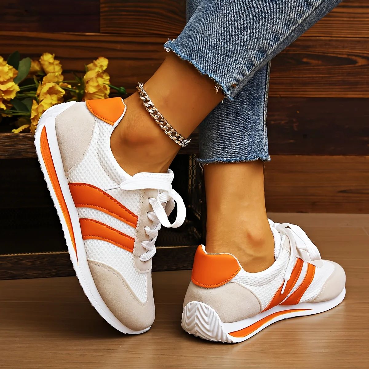 Bzqbzx - Women's Low Top Sneakers 3