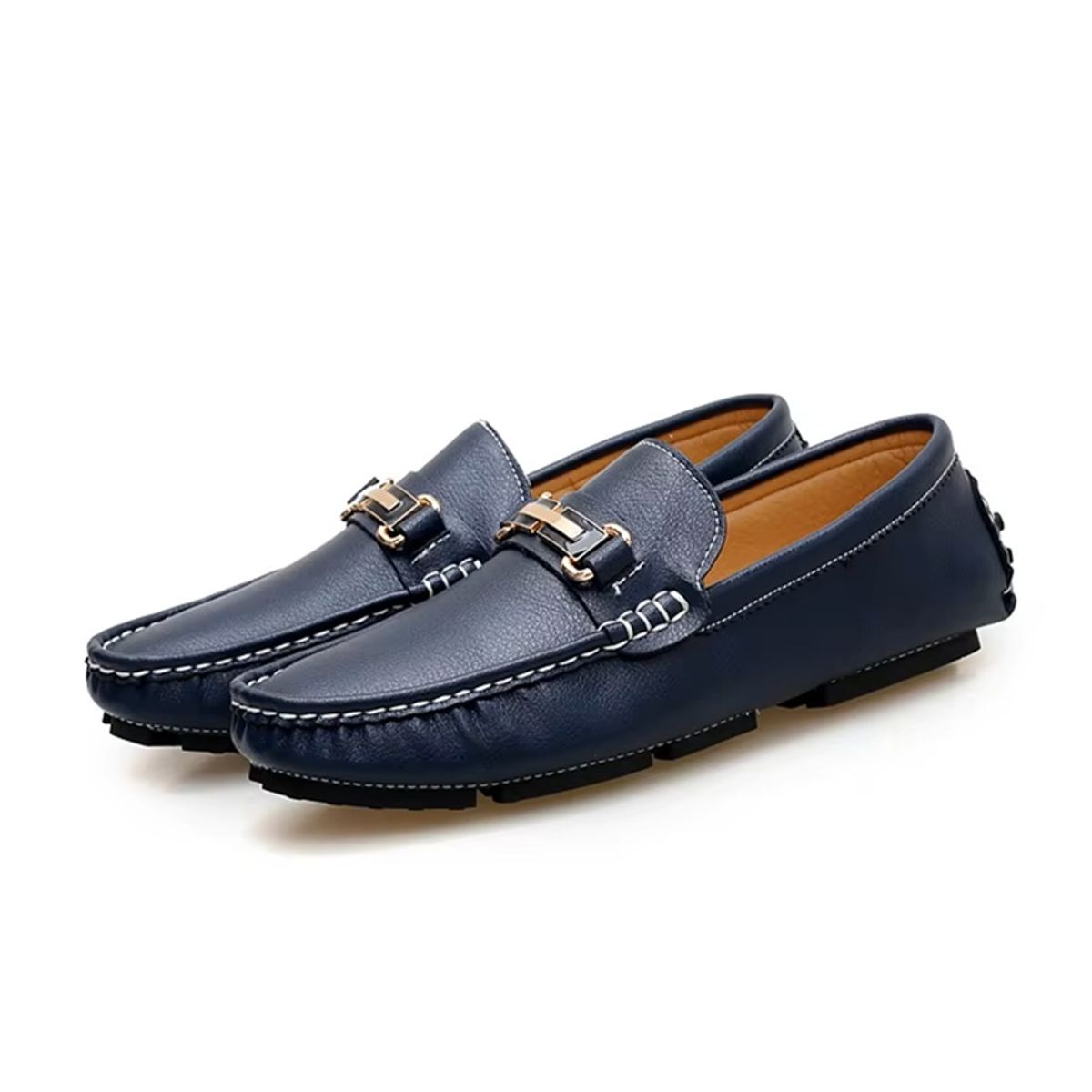 Handmade Genuine Leather Loafers for Men Slip-On Driving Shoes