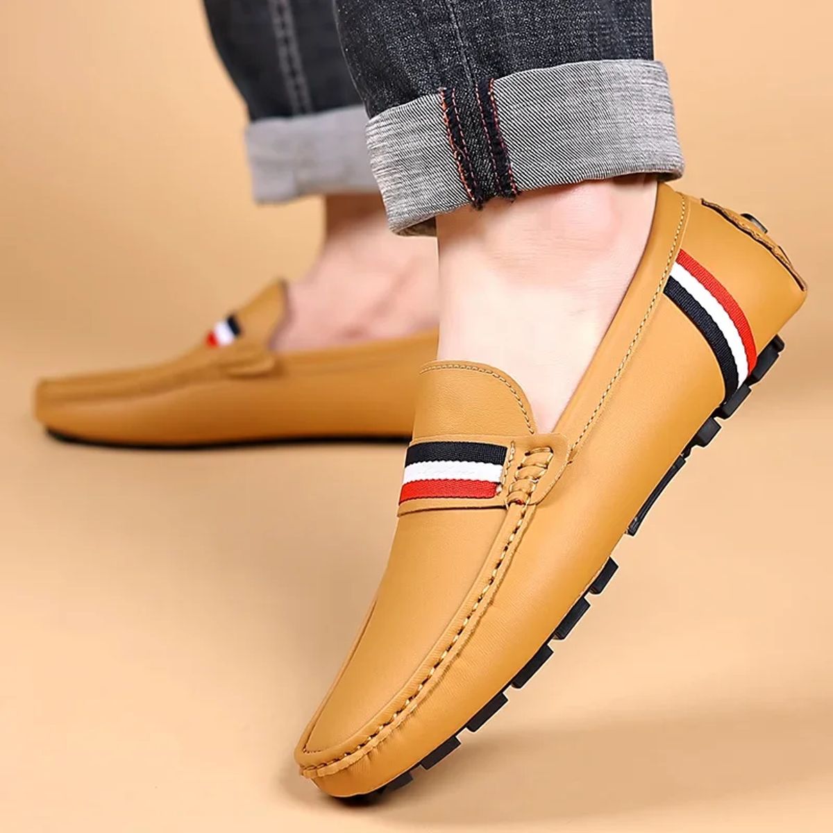 Classic Slip-On Leather Loafers for Men Office and Casual Classic Slip-On Leather Loafers for Men Office and Casual