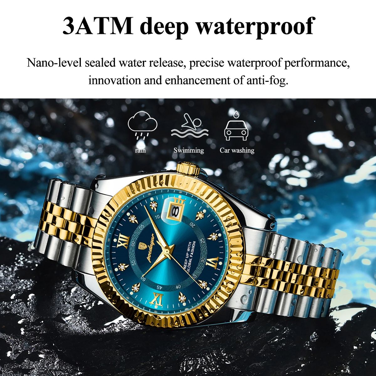 POEDAGAR Luxury Stainless Steel Waterproof Luminous Quartz Watch POEDAGAR Luxury Stainless Steel Waterproof Luminous Quartz Watch