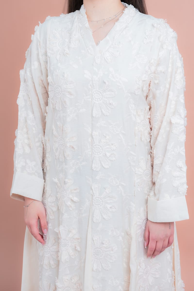 Graceful Soft Petals Embroidered Jalabiya for Timeless Elegance IKKXA - Women's Jalabiyas 72