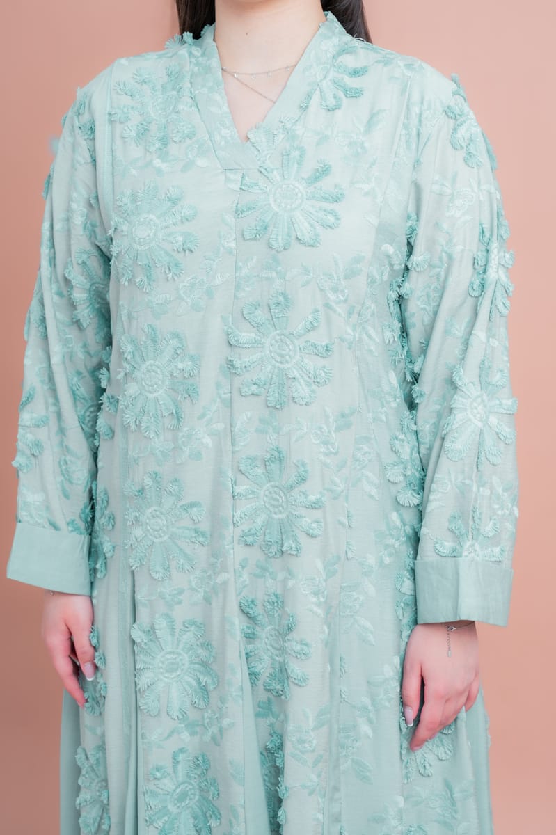 Graceful Soft Petals Embroidered Jalabiya for Timeless Elegance IKKXA - Women's Jalabiyas 26