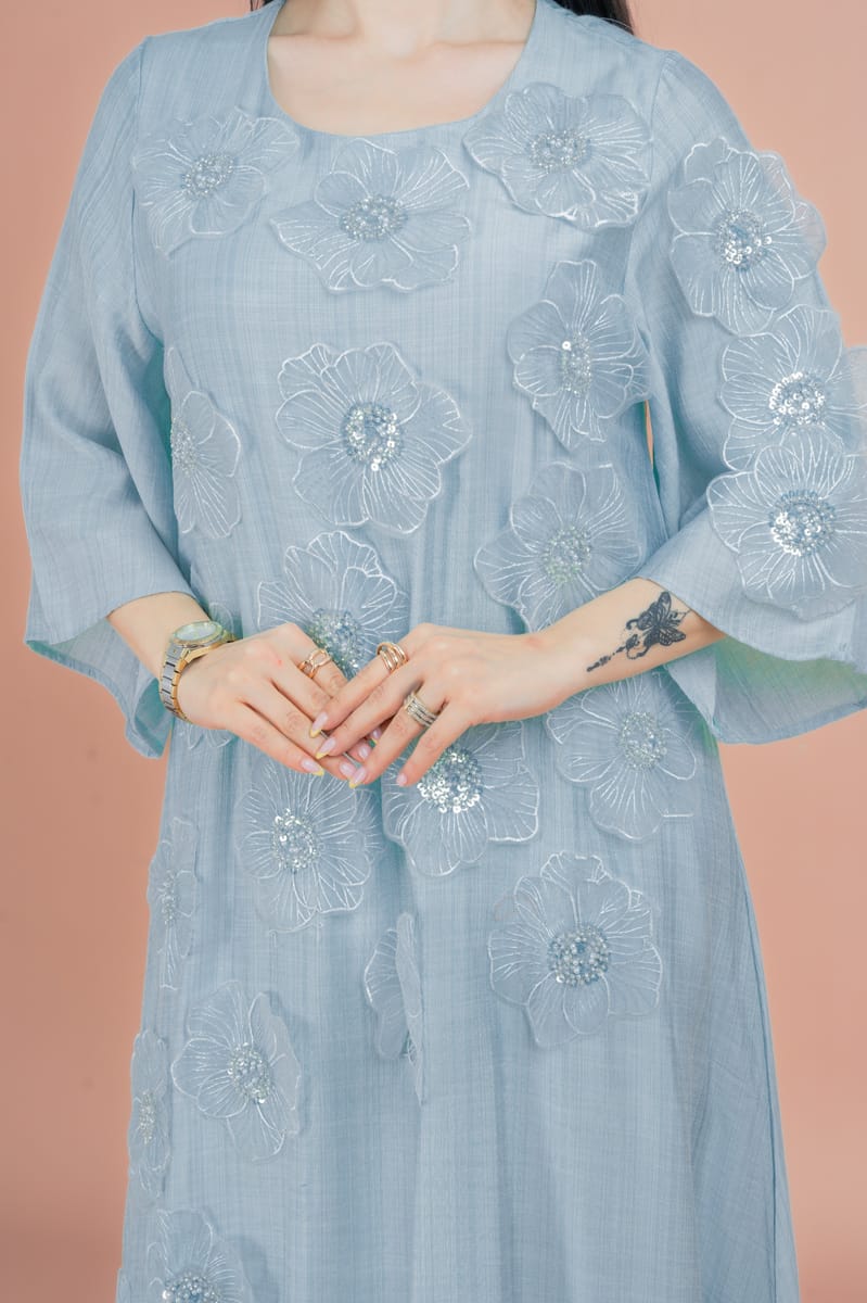 Graceful Floral Embroidered Jalabiya for Timeless Elegance IKKXA - Women's Jalabiyas 61