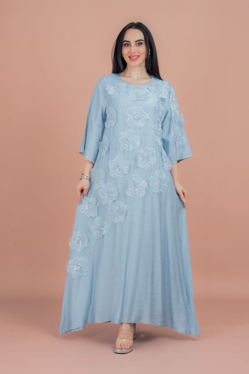 Graceful Floral Embroidered Jalabiya for Timeless Elegance IKKXA - Women's Jalabiyas 60