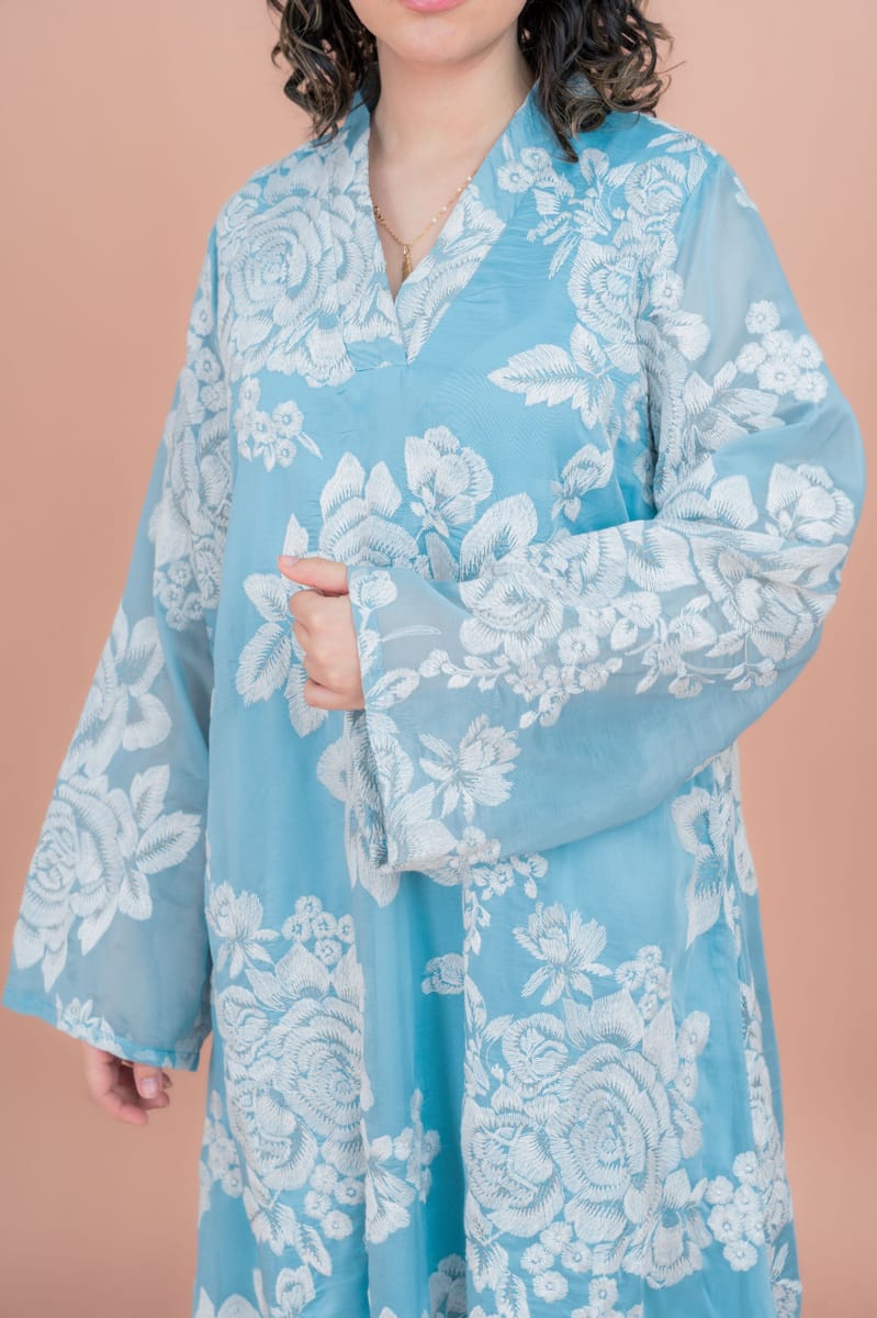 Elegant Floral Embroidered Jalabiya for Stylish Comfort IKKXA - Women's Jalabiyas 57