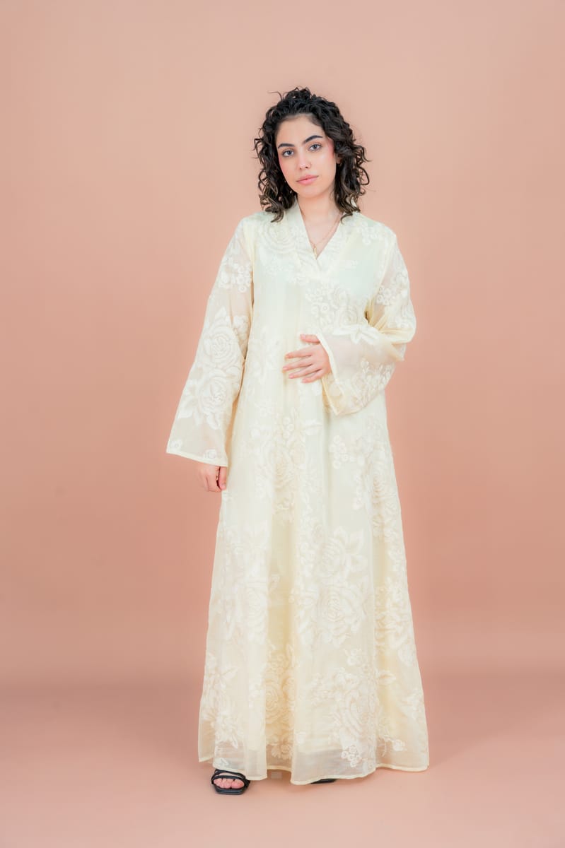 Elegant Floral Embroidered Jalabiya for Stylish Comfort IKKXA - Women's Jalabiyas 20