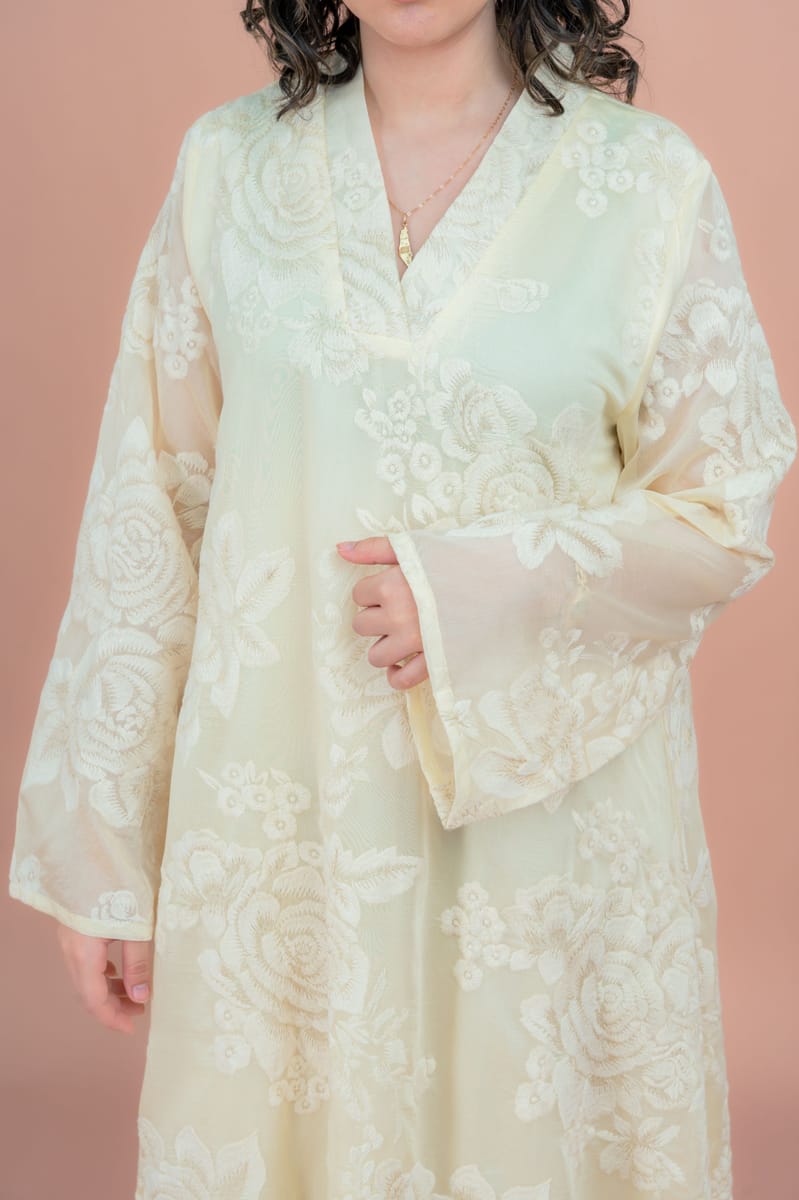 Elegant Floral Embroidered Jalabiya for Stylish Comfort IKKXA - Women's Jalabiyas 21