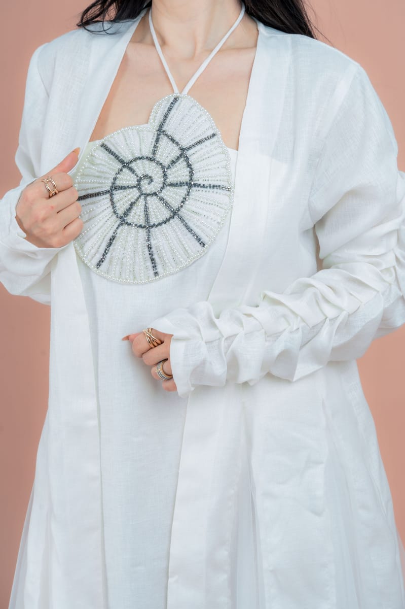 Elegant Two-Piece Modest Outfit with Unique Design IKKXA - Women's Jalabiyas 58