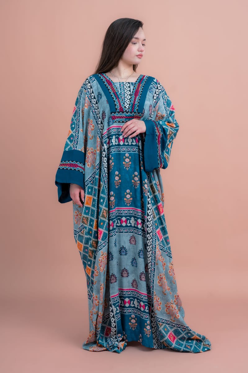 Boho Embroidered Loose Fit Jalabiya