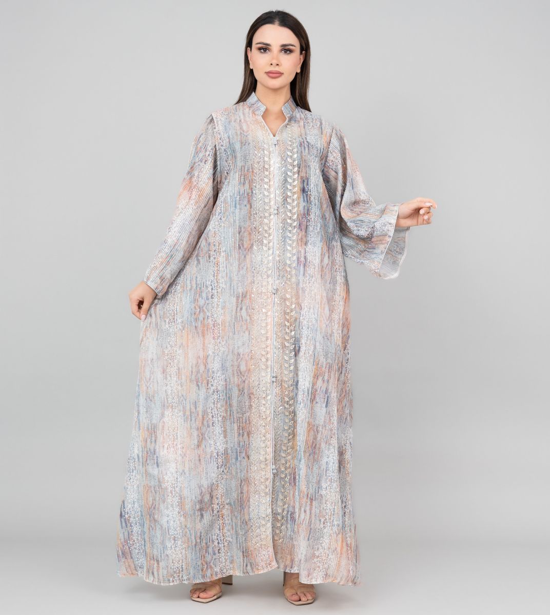 Petal Grace Embroidered Jalabiya with Belt IKKXA - Women's Jalabiyas 20