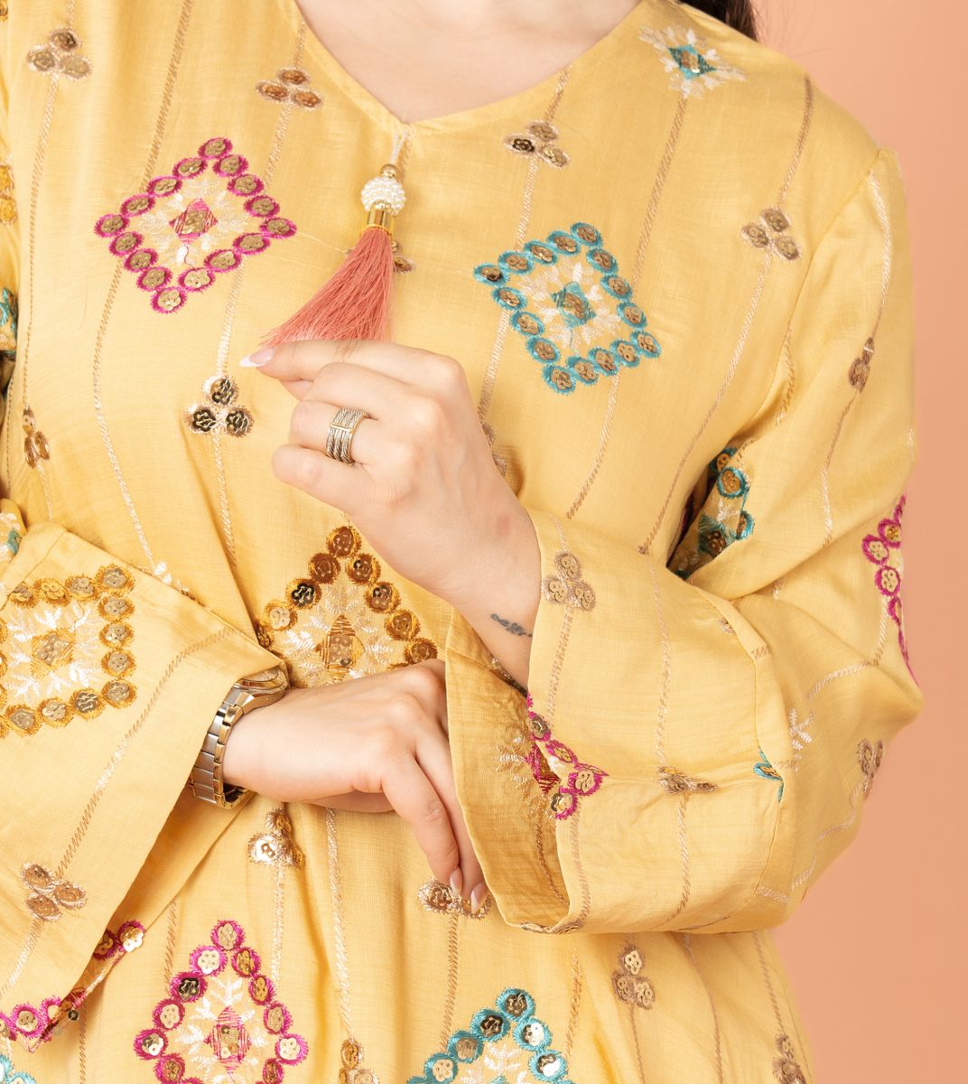 Geometric Patterns Sparkled Jalabiya IKKXA - Women's Jalabiyas 34