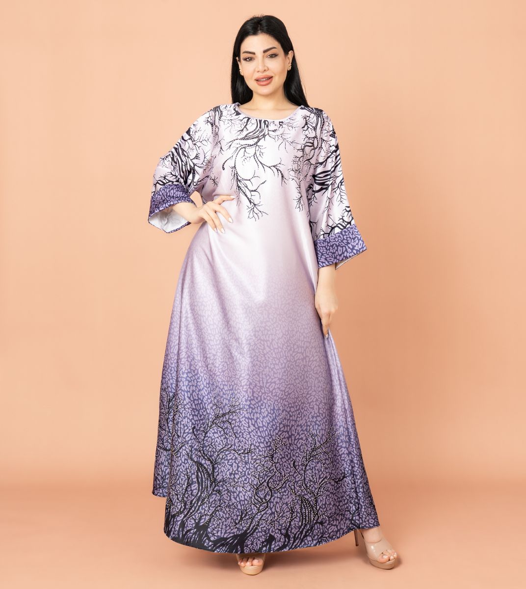 Modern Abstract Design Jalabiya for Everyday Wear IKKXA - Women's Jalabiyas 19
