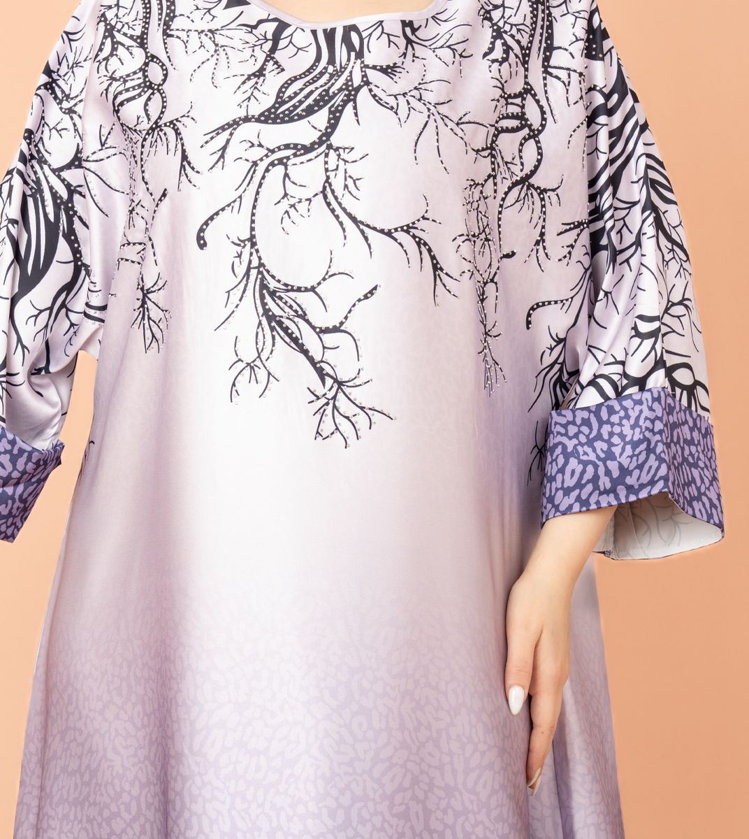 Modern Abstract Design Jalabiya for Everyday Wear IKKXA - Women's Jalabiyas 20