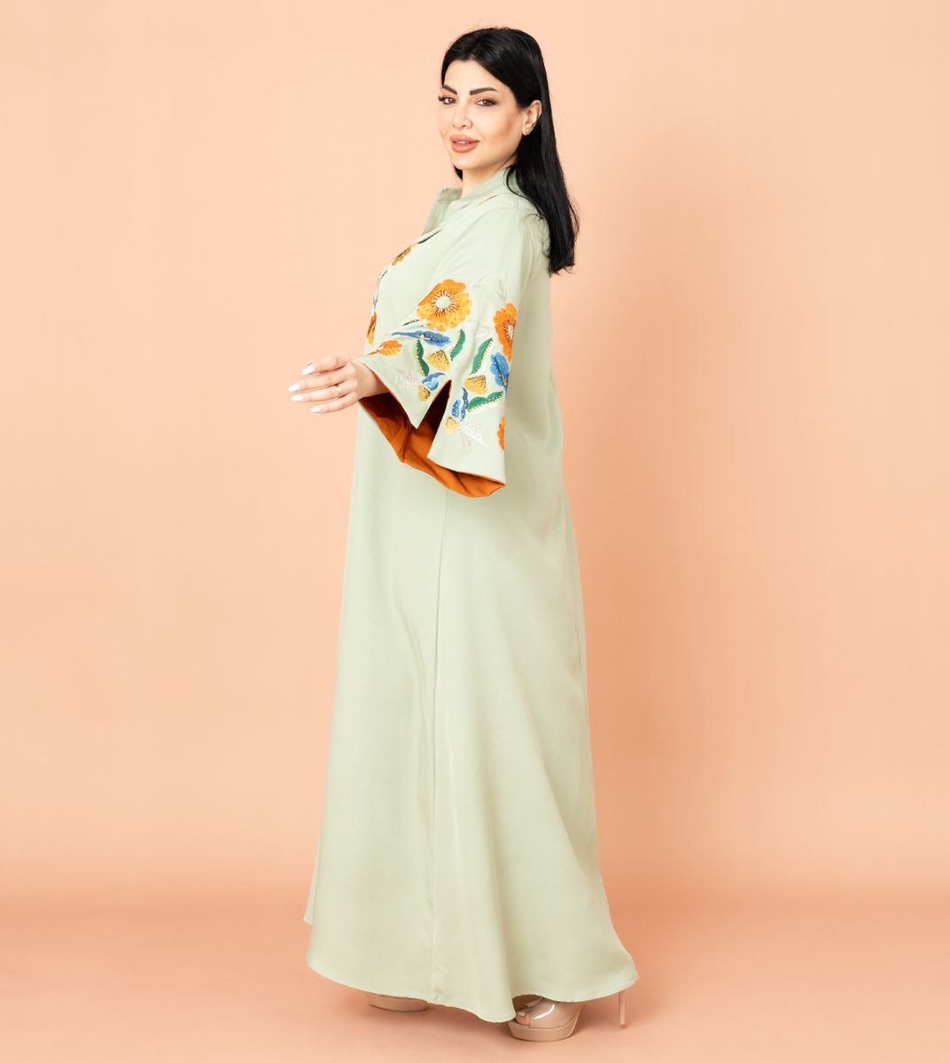 Solid Embroidery Elegant Jalabiya IKKXA - Women's Jalabiyas 2