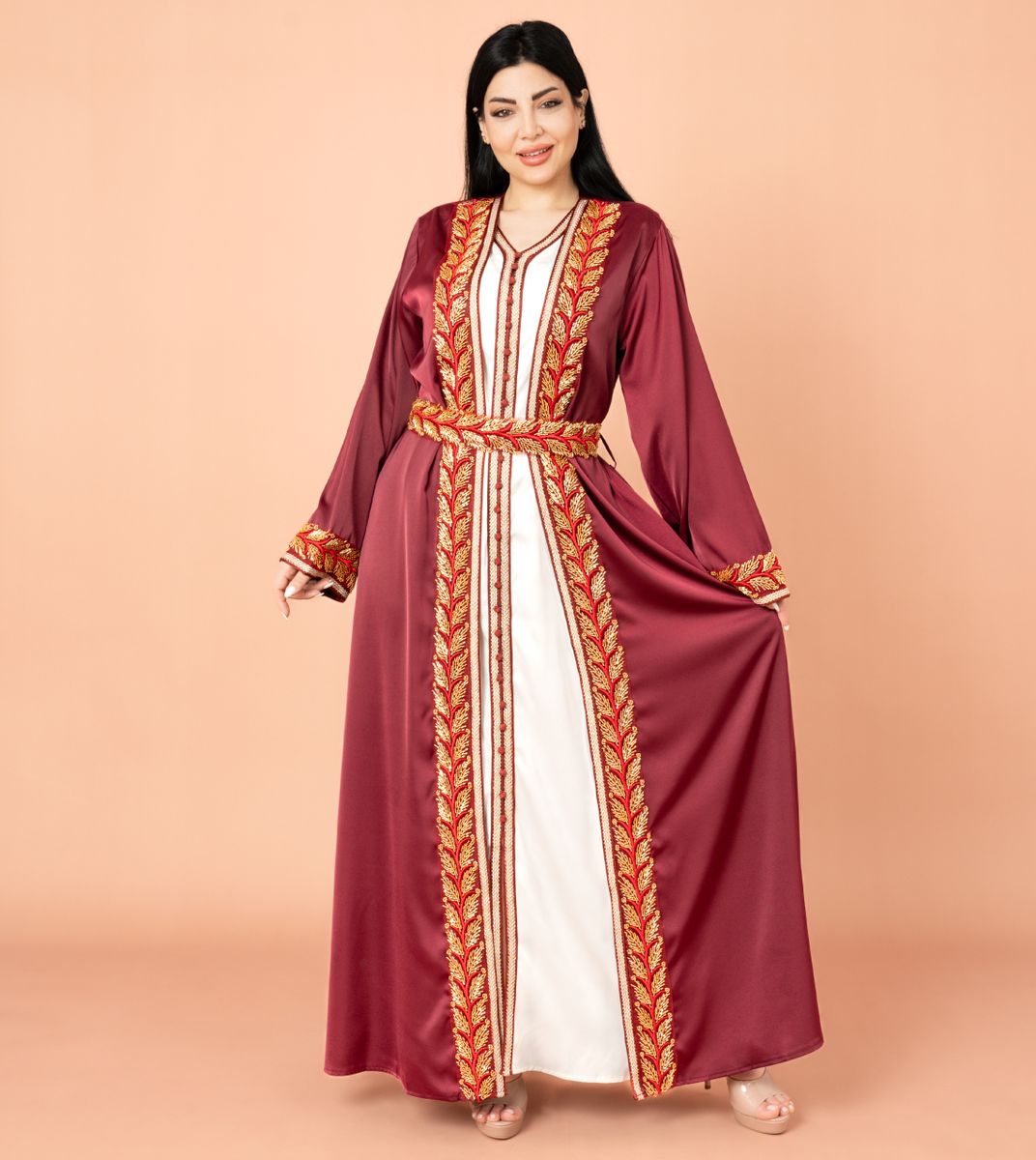 Stylish Belted 2-Piece Kaftan Set IKKXA - Women's Kaftans 9