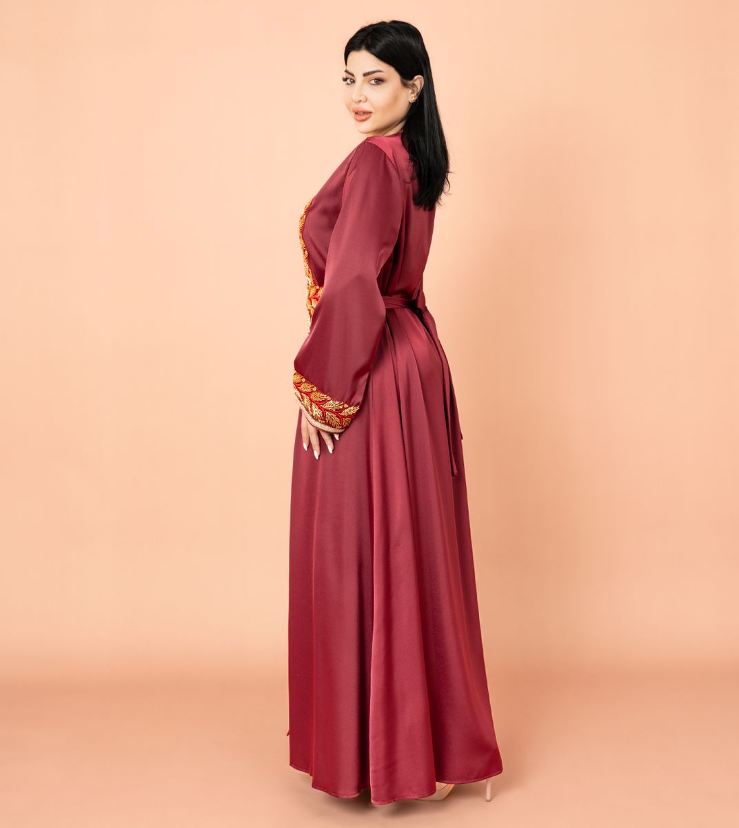 Stylish Belted 2-Piece Kaftan Set IKKXA - Women's Kaftans 2