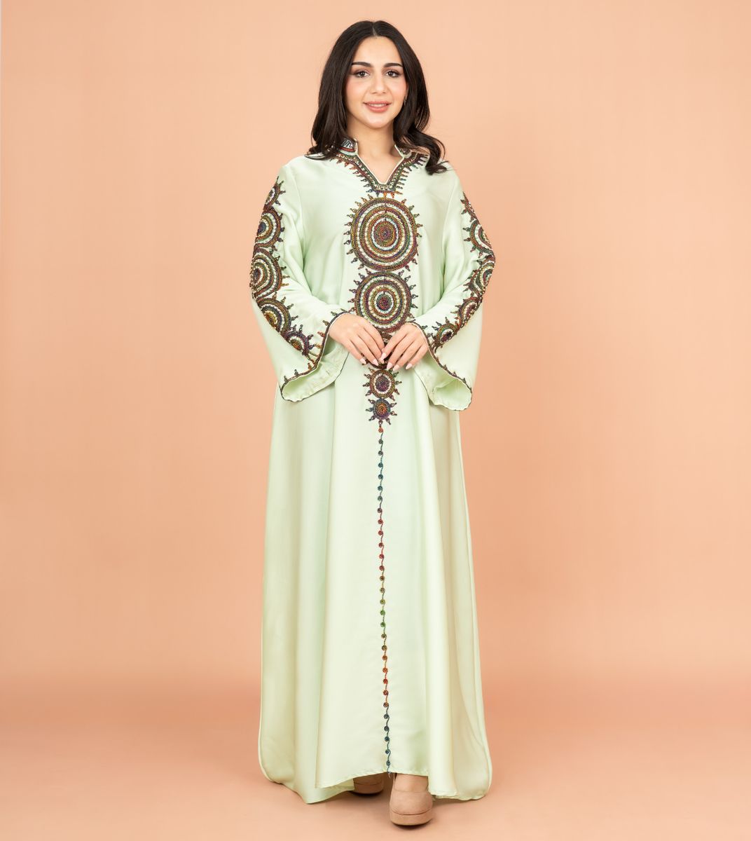 Stylish Solid Jalabiya with Elegant Embroidery IKKXA - Women's Jalabiyas 22