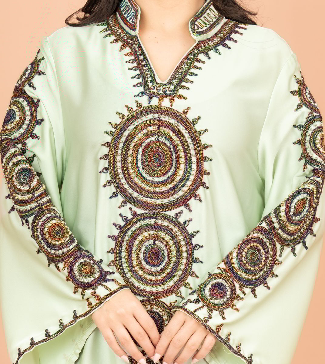 Stylish Solid Jalabiya with Elegant Embroidery IKKXA - Women's Jalabiyas 23