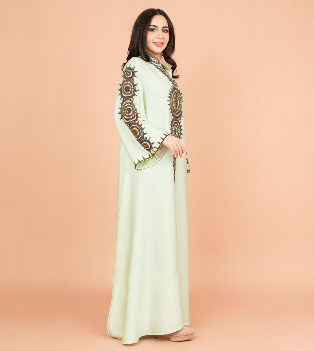Stylish Solid Jalabiya with Elegant Embroidery IKKXA - Women's Jalabiyas 24