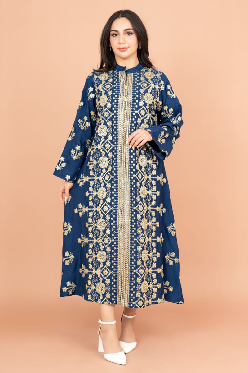 Elegant Jalabiya with Intricate Embroidery Work IKKXA - Women's Jalabiyas 19