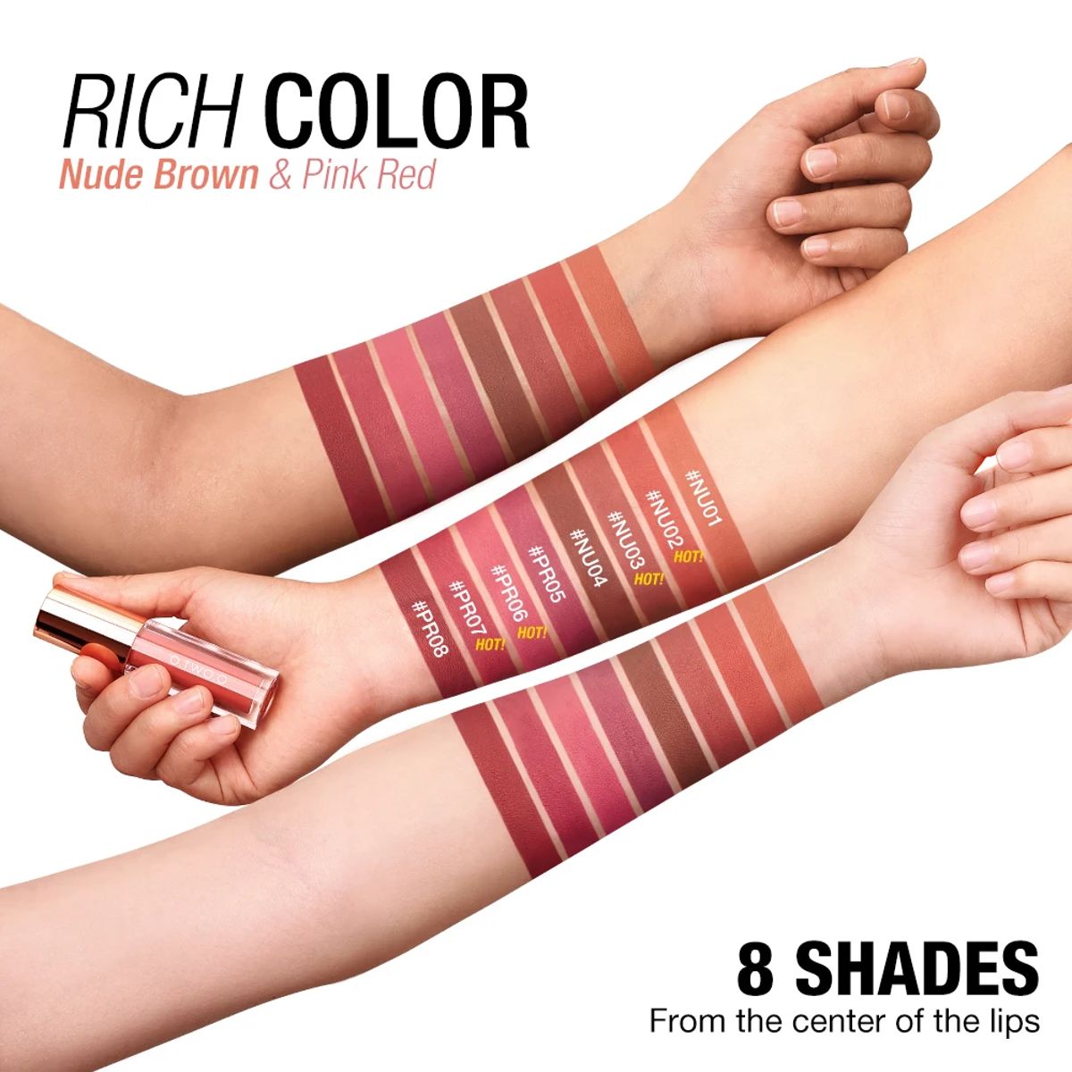 Ultra-Lasting Matte Lip Tint with Waterproof Color-Lock Finish O.TWO.O - Women's Lips 3