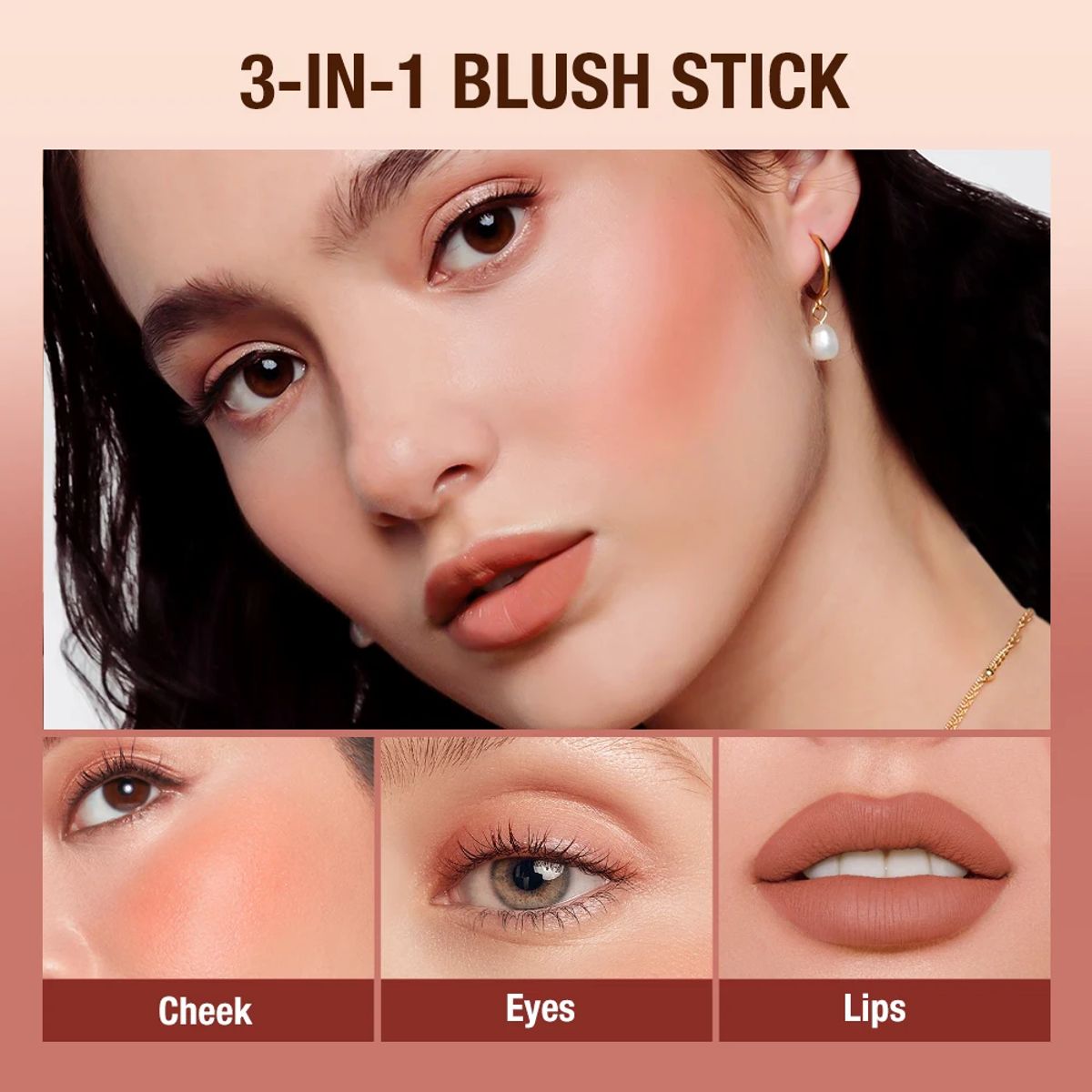 Multi-Use Matte Blush and Lip Stick with Shimmer Finish O.TWO.O - Women's Lips 1