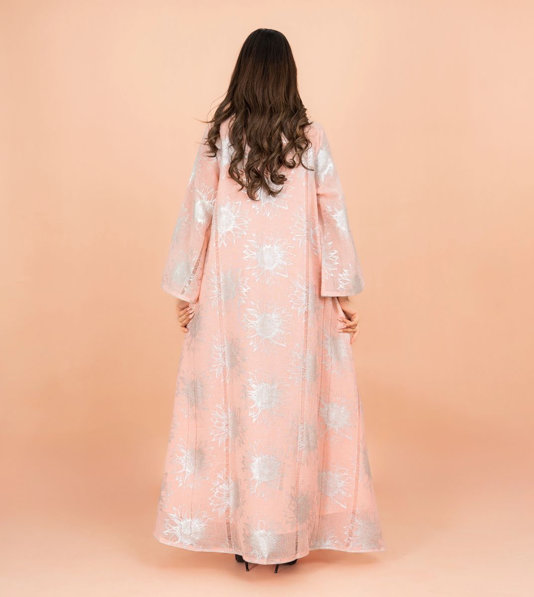Luxury Foil Leaf Prints Elegant Jalabiya IKKXA - Women's Jalabiyas 35