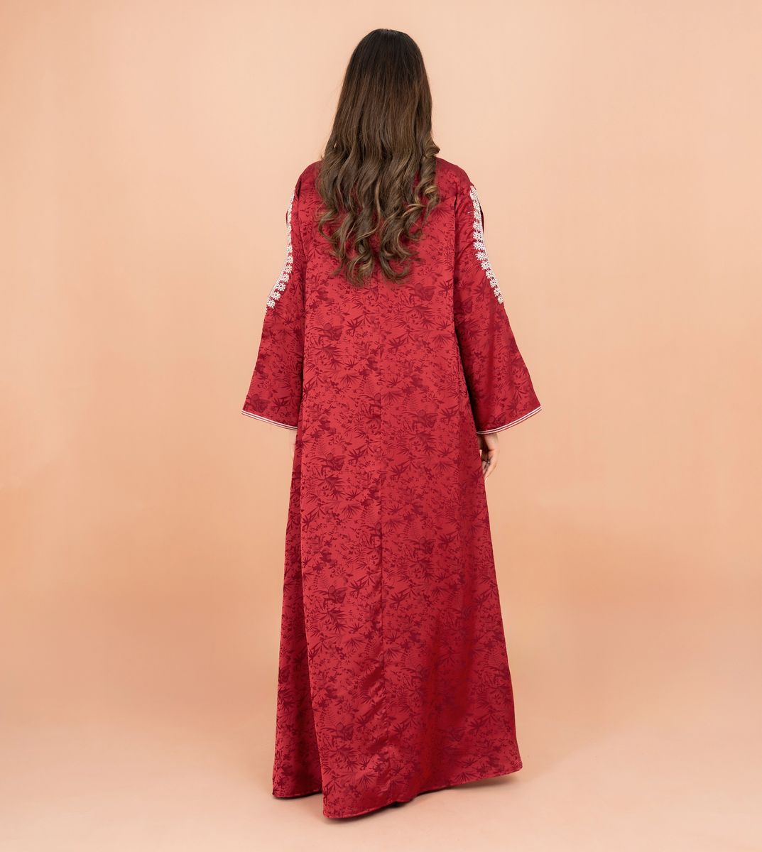 Classic Printed Jalabiya Cold Shoulder Crystal Designs IKKXA - Women's Jalabiyas 55