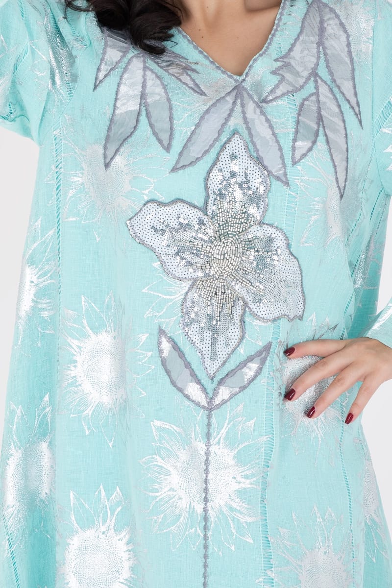 Classic Design Silver Patterns Jalabiya IKKXA - Women's Jalabiyas 61