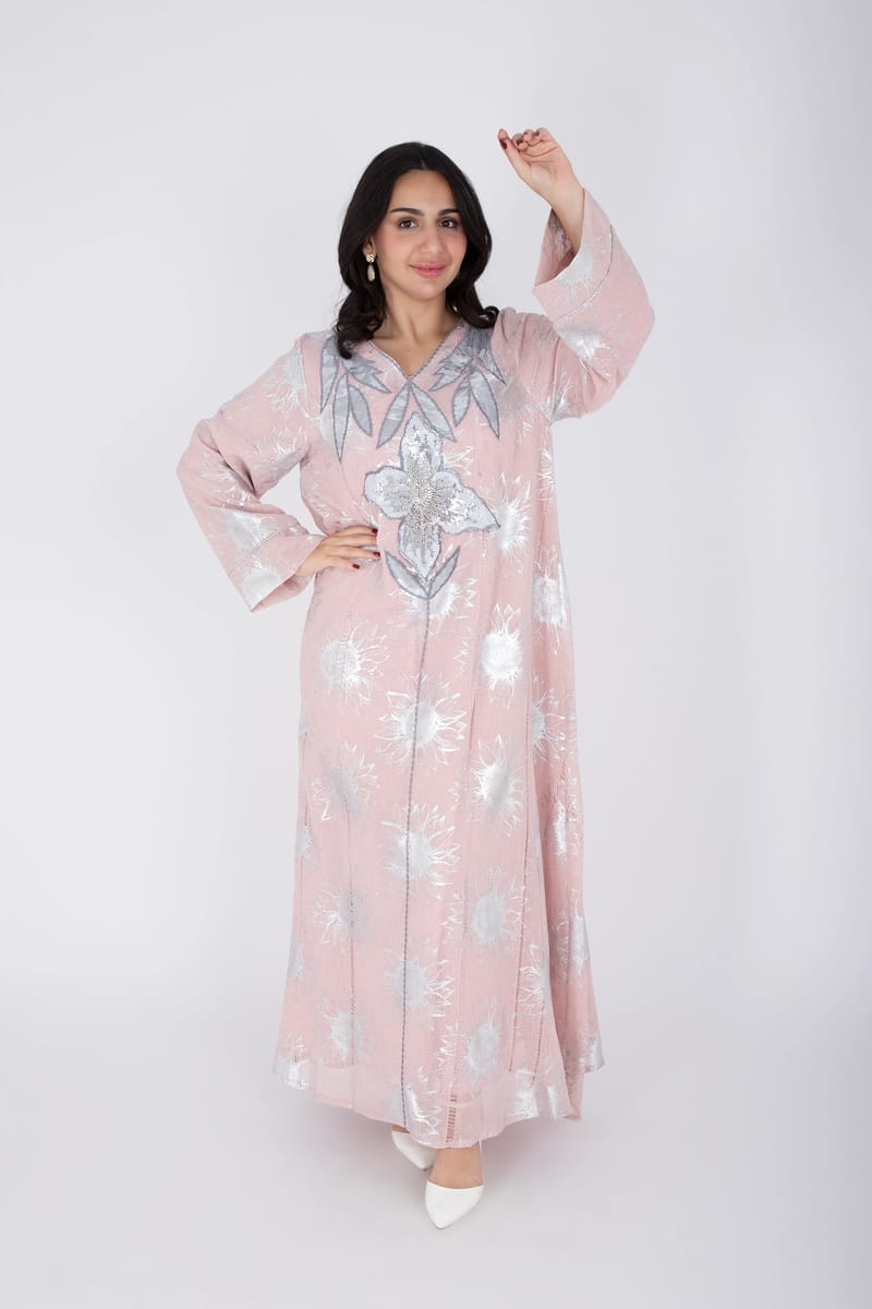 Classic Design Silver Patterns Jalabiya IKKXA - Women's Jalabiyas 24