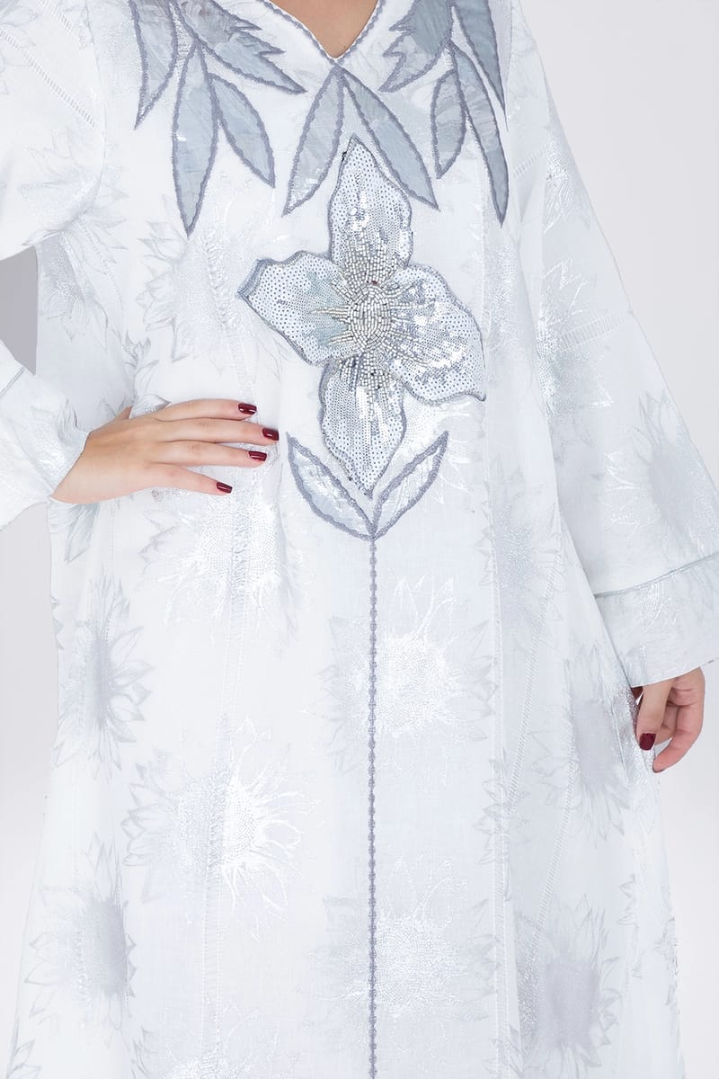 Classic Design Silver Patterns Jalabiya IKKXA - Women's Jalabiyas 41