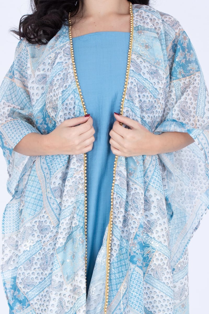 Modern Shawl Design Short Jalabiya IKKXA - Women's Jalabiyas 41