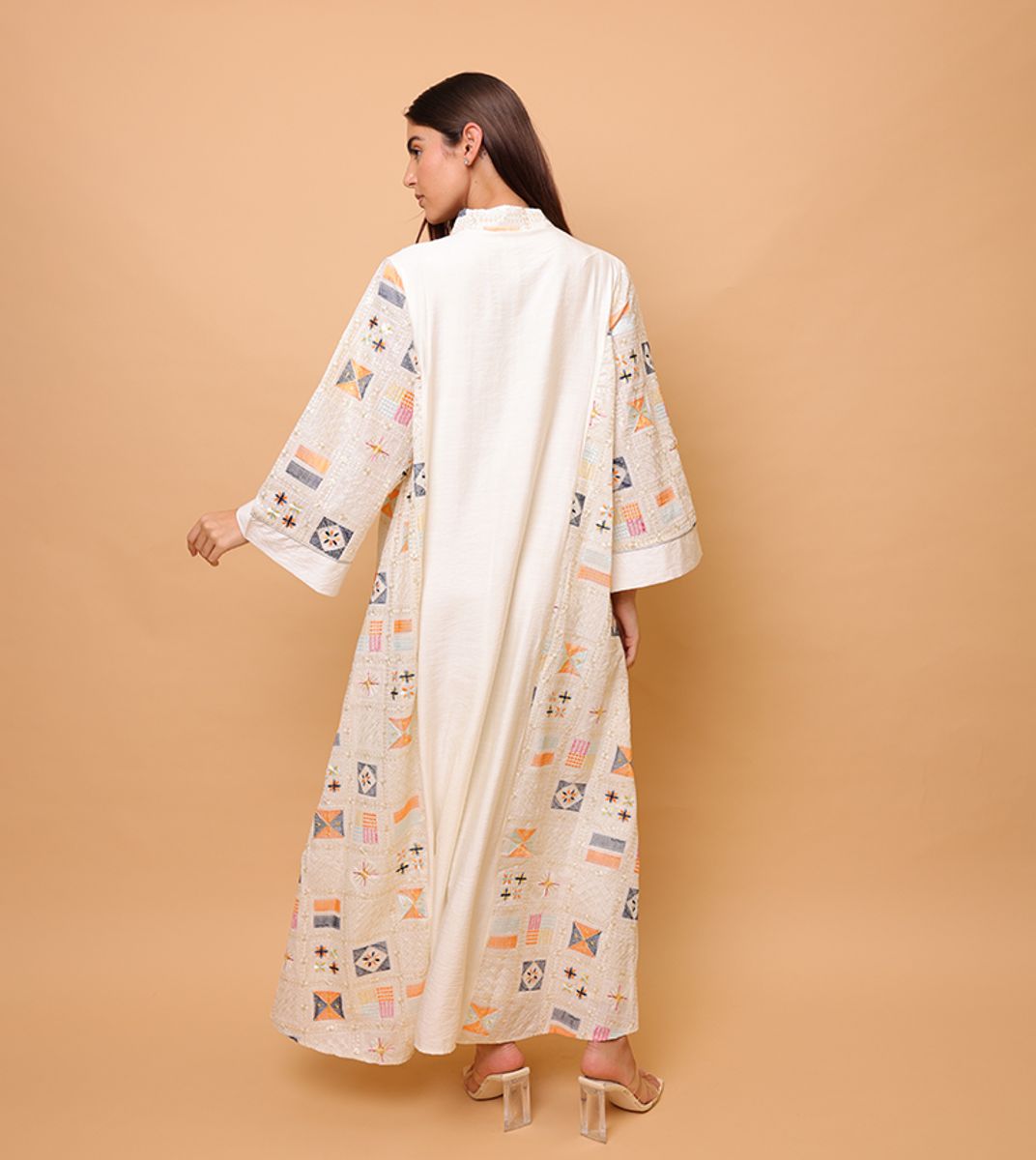 Luxury Geometric Details Sequin Front Jalabiya IKKXA - Women's Jalabiyas 24