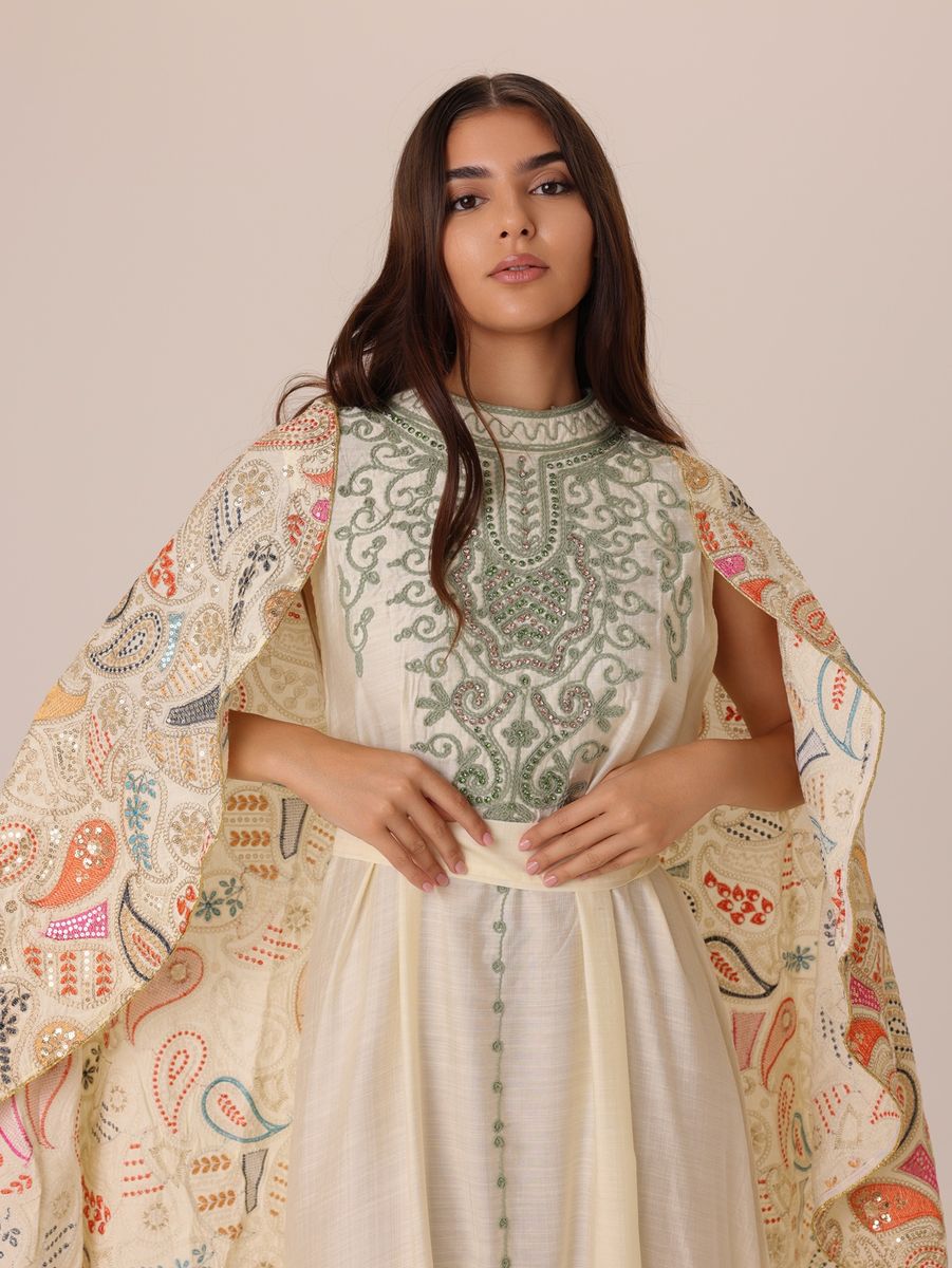 Floral Embroidery Luxury Cape Jalabiya IKKXA - Women's Jalabiyas 60