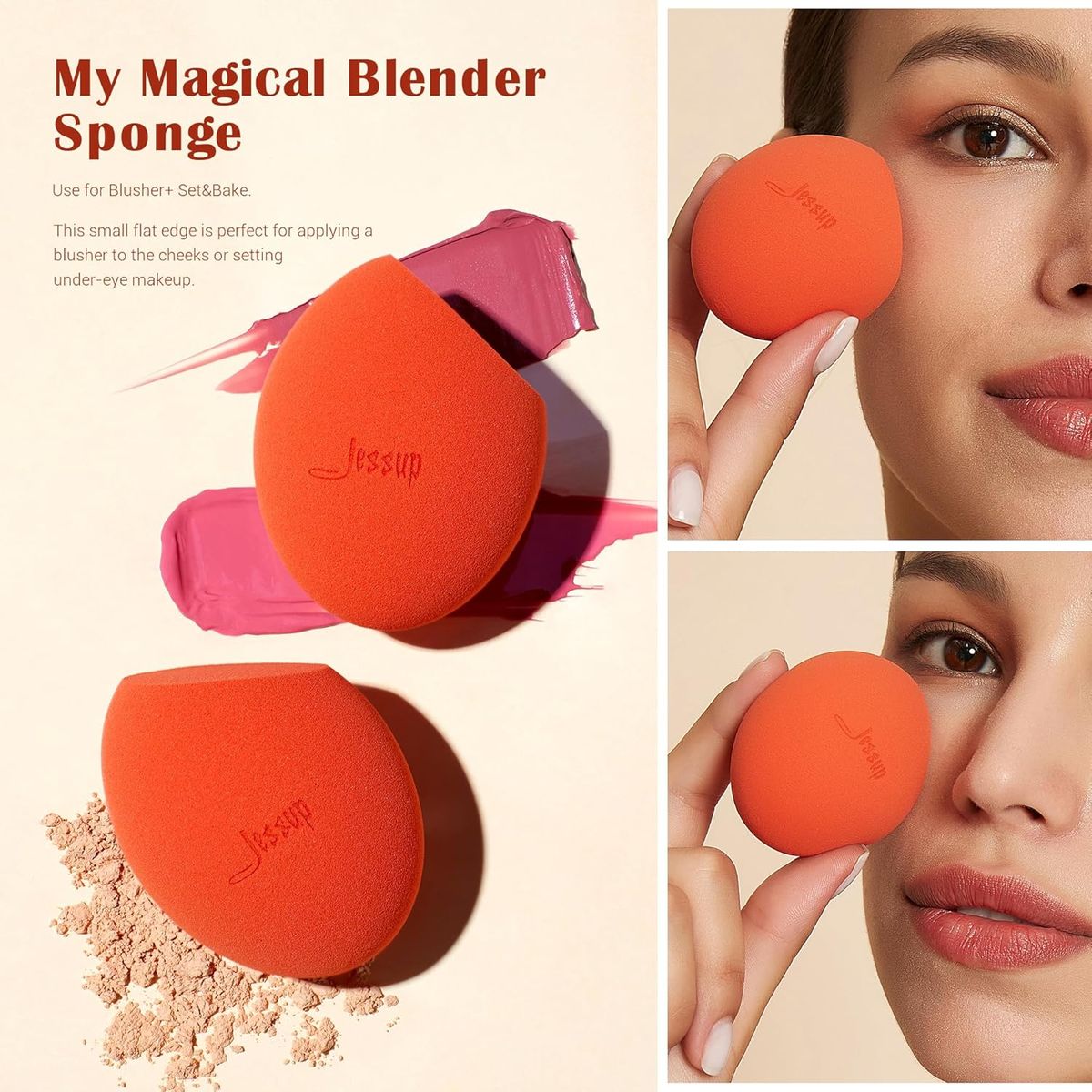 Jessup-Makeup-Sponge-Set-3pcs-Soft-Beauty-Blenders-5 Jessup - Women's Makeup Accessories 1