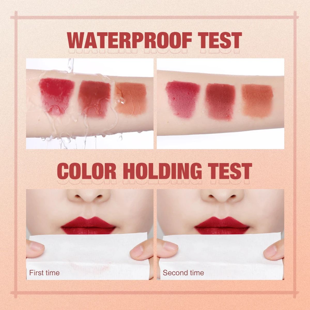 Long-Lasting Waterproof Matte Lipstick with High Pigment Velvet Finish O.TWO.O - Women's Lips 2