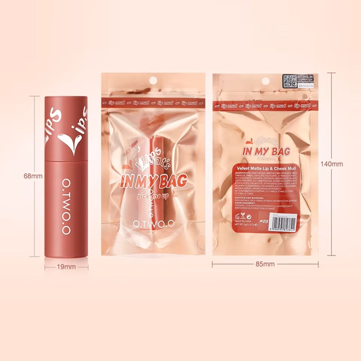 Long-Lasting Waterproof Matte Lipstick with High Pigment Velvet Finish O.TWO.O - Women's Lips 4