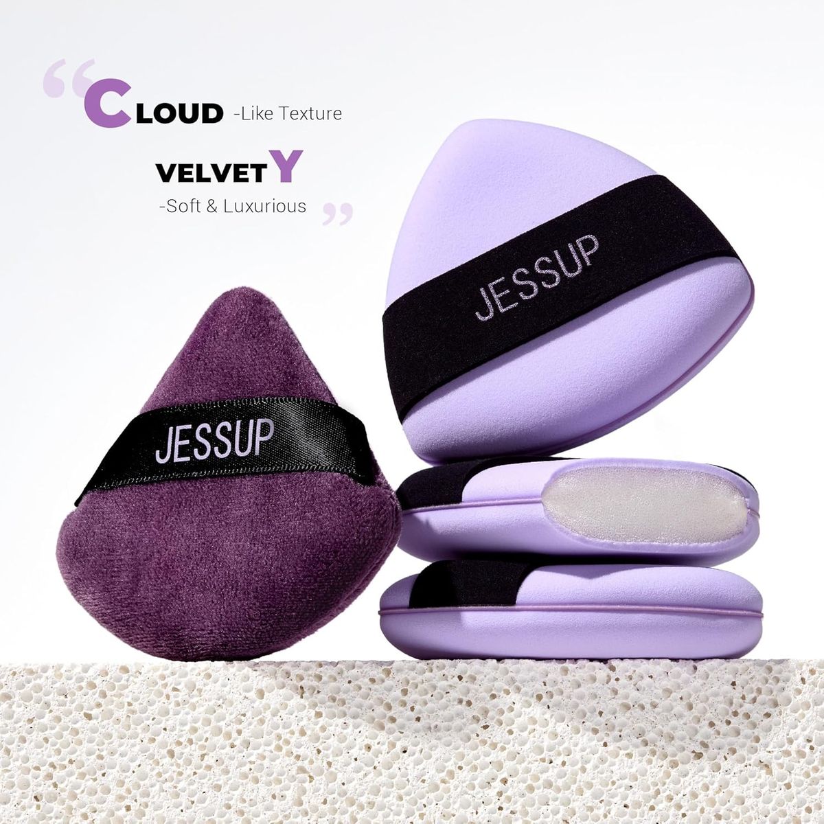 Jessup Soft Triangle Powder Puffs for Flawless Setting and Baking Jessup Soft Triangle Powder Puffs for Flawless Setting and Baking