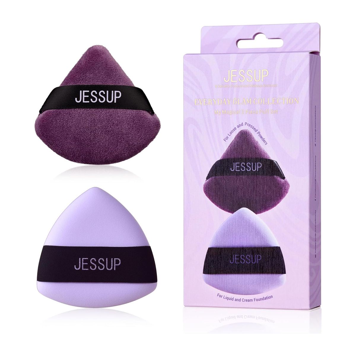Jessup Soft Triangle Powder Puffs for Flawless Setting and Baking Jessup Soft Triangle Powder Puffs for Flawless Setting and Baking