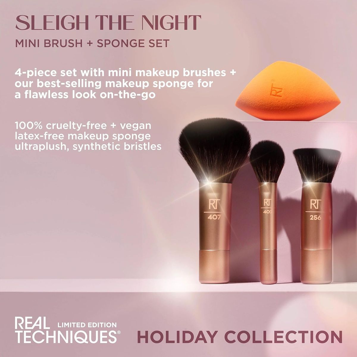 Real Techniques 4-Piece Mini Brush and Sponge Limited Edition Set Real Techniques - Women's Makeup Accessories 1