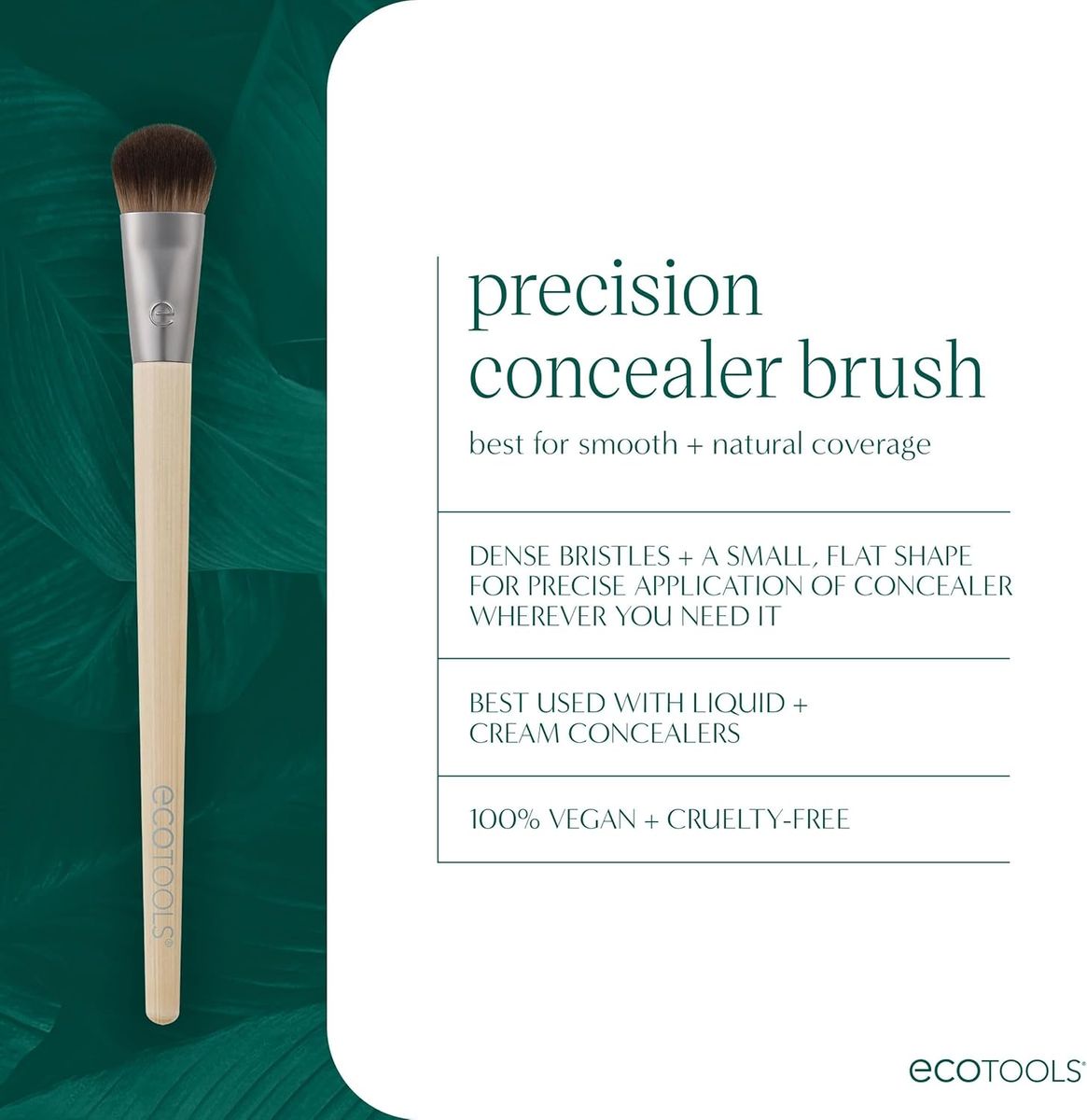 EcoTools Precision Concealer Brush for Under Eyes and Imperfections EcoTools Precision Concealer Brush for Under Eyes and Imperfections