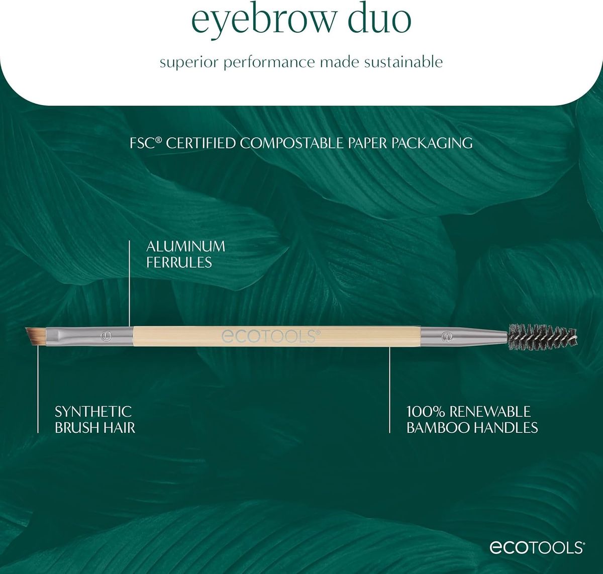 Ecotools Eyebrow Duo Makeup Brush