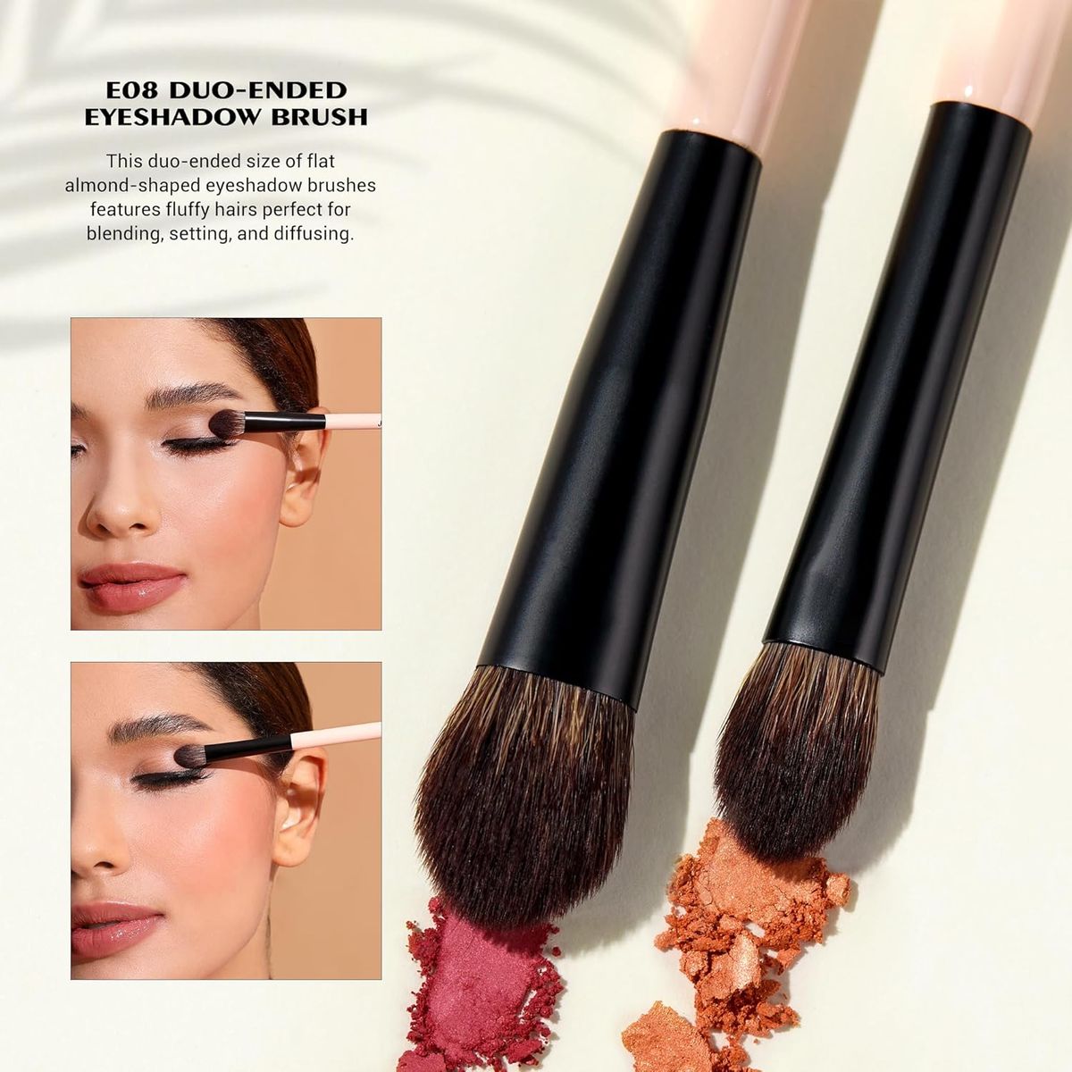 Jessup Travel 6-in-3 Double-Ended Makeup Brush Set Peach Dust Jessup Travel 6-in-3 Double-Ended Makeup Brush Set Peach Dust